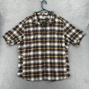 REI Co-Op Shirt Mens XL Multicolor Button-Up Short Sleeve Nylon Vented Hiking